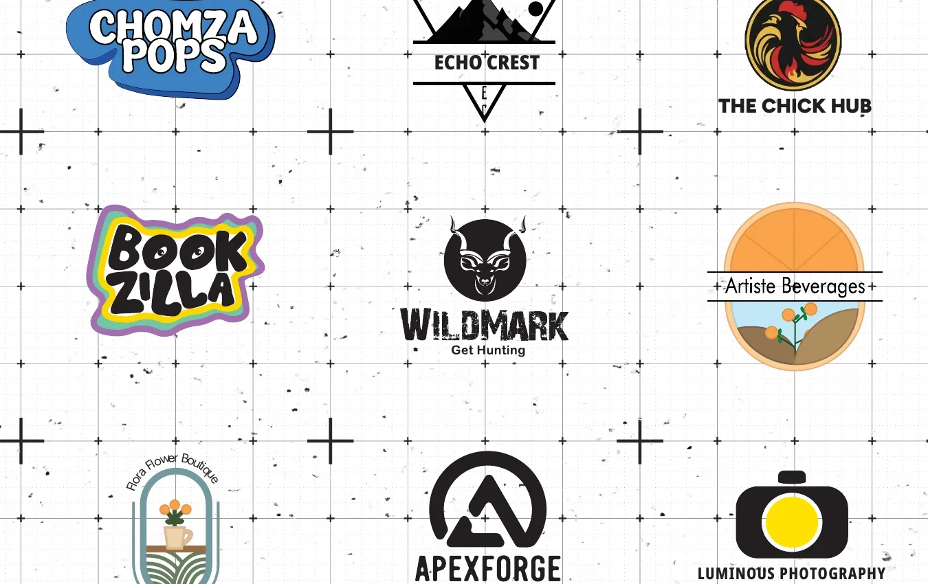 Detail view of Logofolio final design work